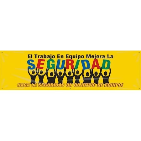 Accuform SAFETY BANNERS TEAMWORK IMPROVES SAFETY SHMBR870 SHMBR870